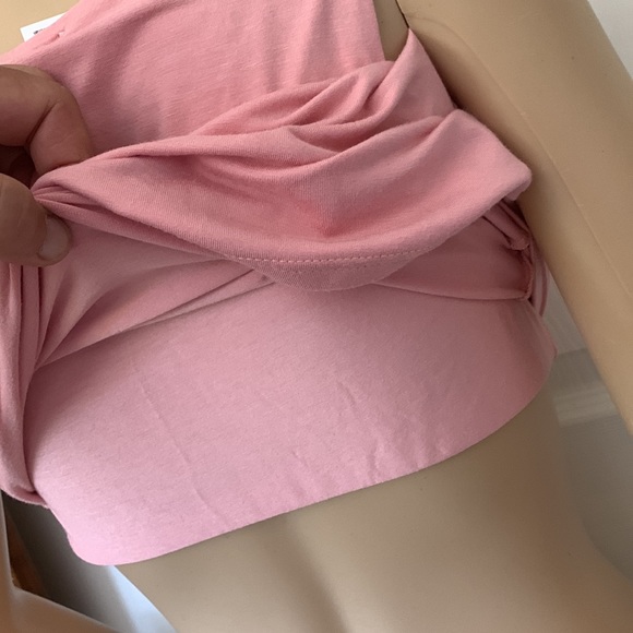 Arianne pink scoop neck built in shelf bra tunic tank top S - Picture 11 of 12